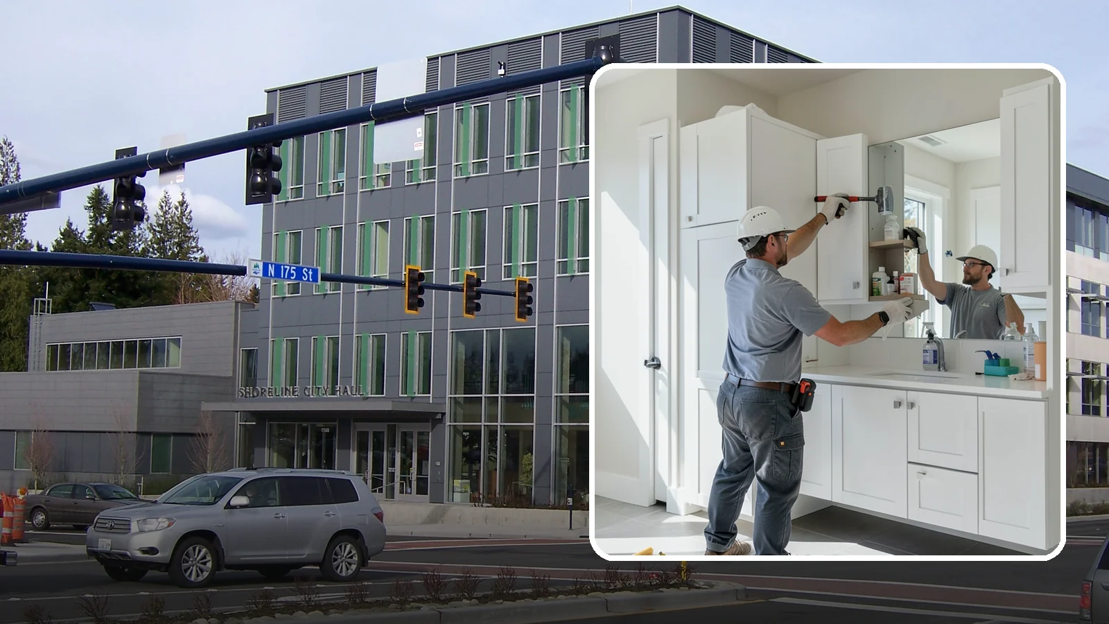 Medicine Cabinet Installation in Shoreline, King County, WA - A medicine cabinet installation adds recessed or surface-mounted storage behind a mirrored door.