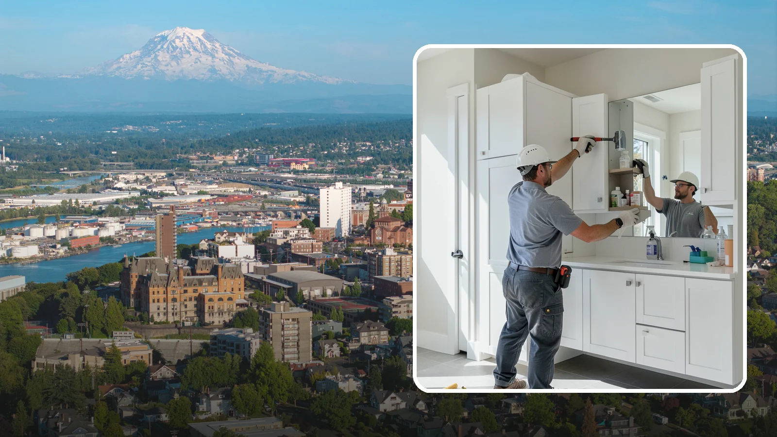 Medicine Cabinet Installation in Tacoma, Pierce County, WA - A medicine cabinet installation adds recessed or surface-mounted storage behind a mirrored door.