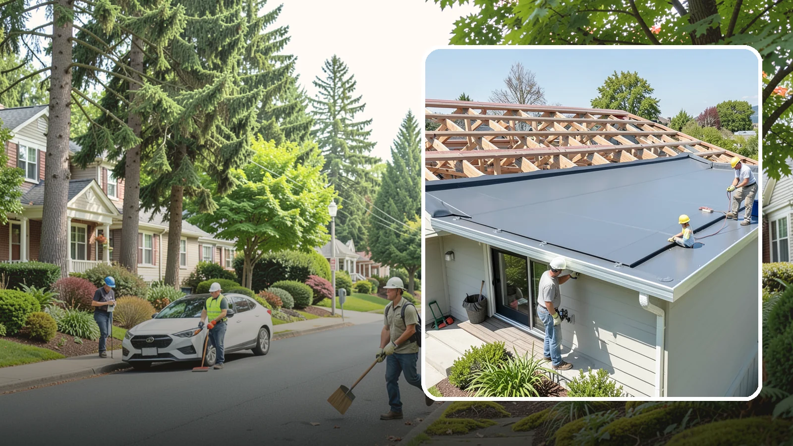 Membrane Roof Installation in Beaux Arts Village, King County, WA - A seamless single-ply membrane roof engineered for watertight performance on flat and low-slope surfaces.