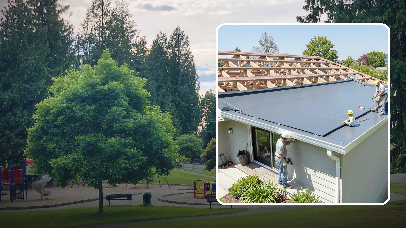 Membrane Roof Installation in Bonney Lake, Pierce County, WA - A seamless single-ply membrane roof engineered for watertight performance on flat and low-slope surfaces.