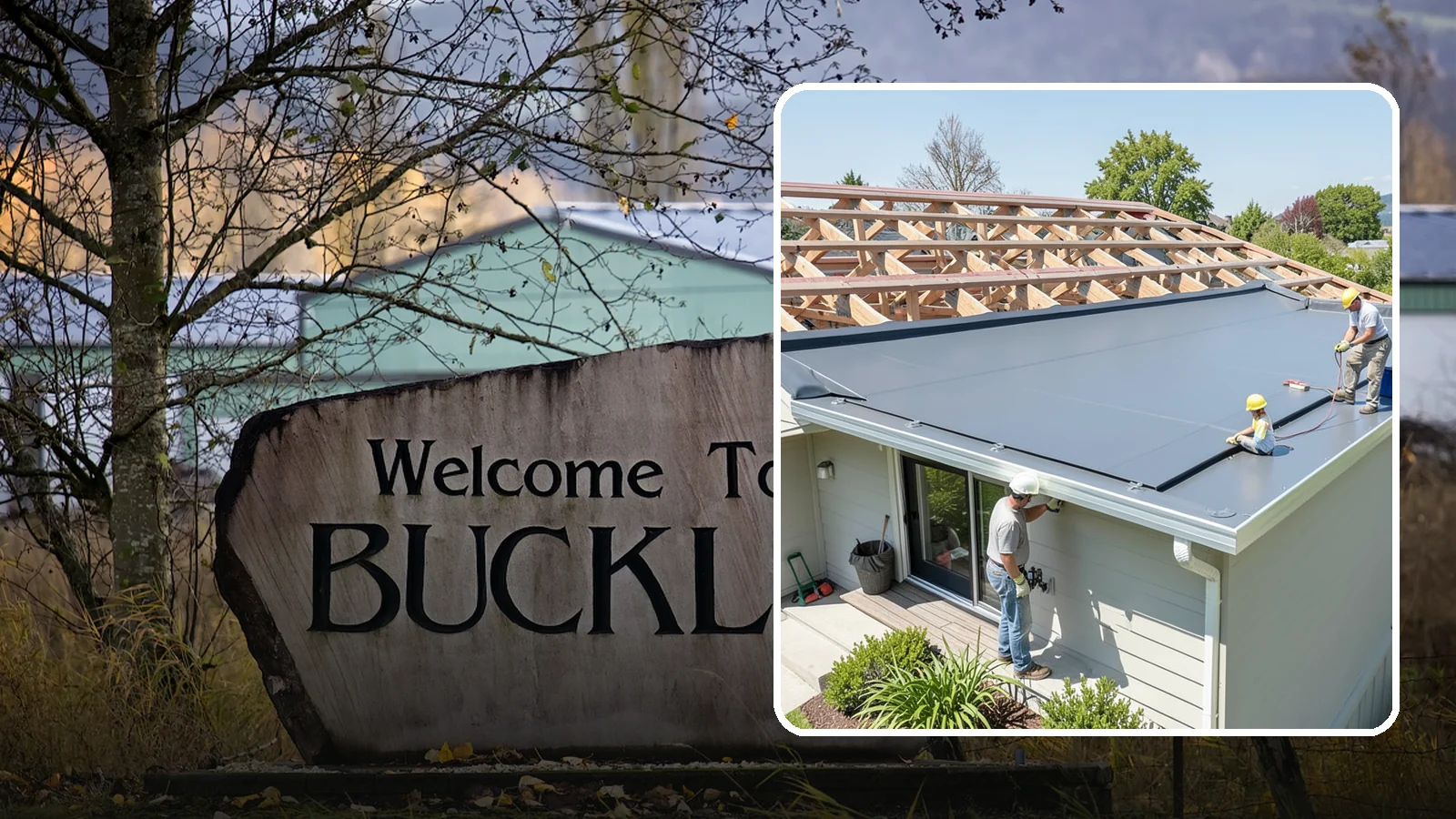 Membrane Roof Installation in Buckley, Pierce County, WA - A seamless single-ply membrane roof engineered for watertight performance on flat and low-slope surfaces.