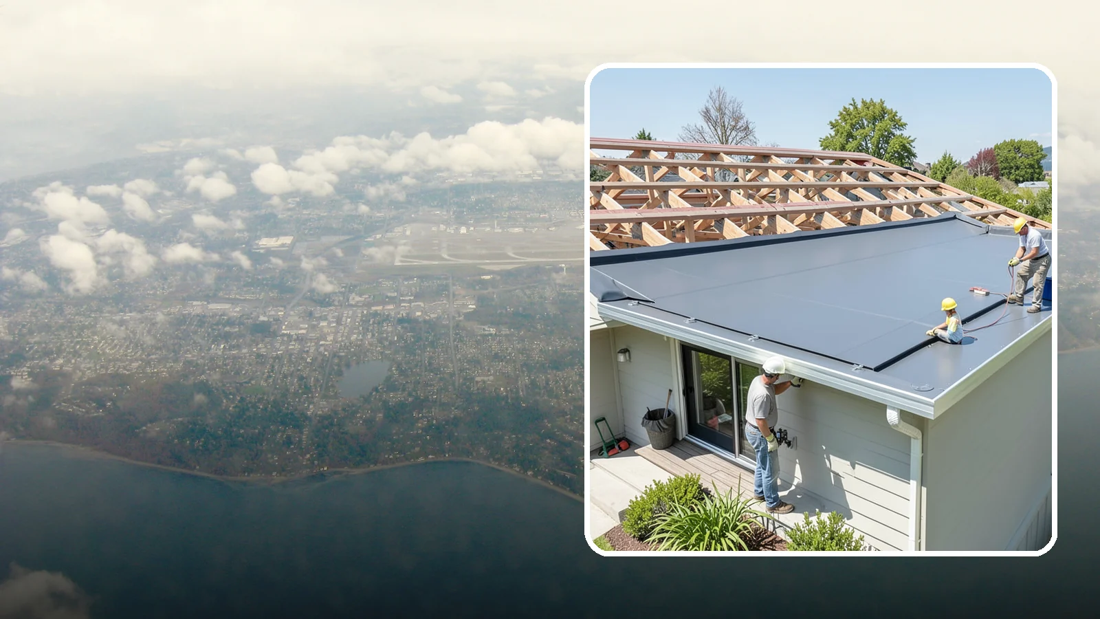 Membrane Roof Installation in Burien, King County, WA - A seamless single-ply membrane roof engineered for watertight performance on flat and low-slope surfaces.