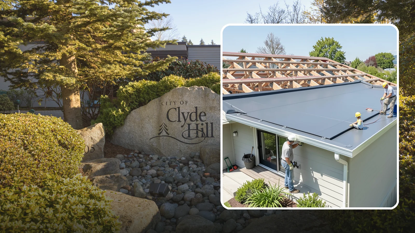Membrane Roof Installation in Clyde Hill, King County, WA - A seamless single-ply membrane roof engineered for watertight performance on flat and low-slope surfaces.