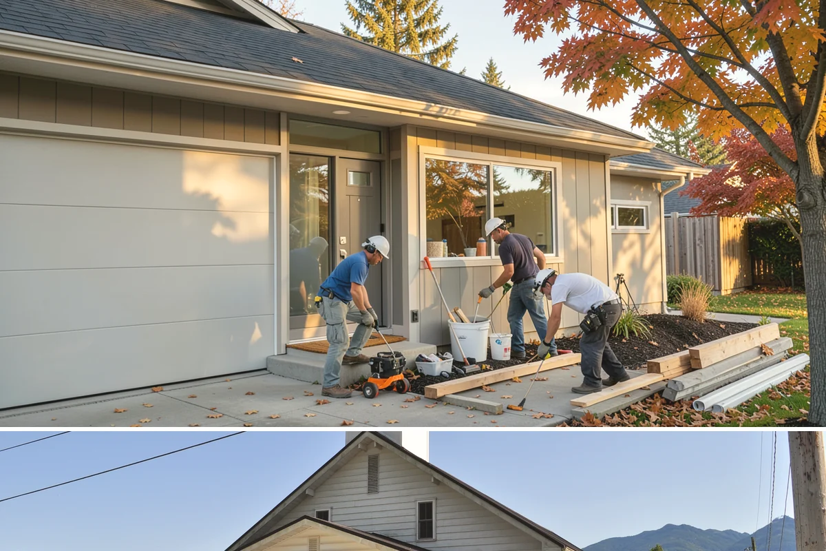Membrane Roof Installation in Concrete, Skagit County, WA - Mild, dry summer weather is best for membrane adhesion and clean welded seams.