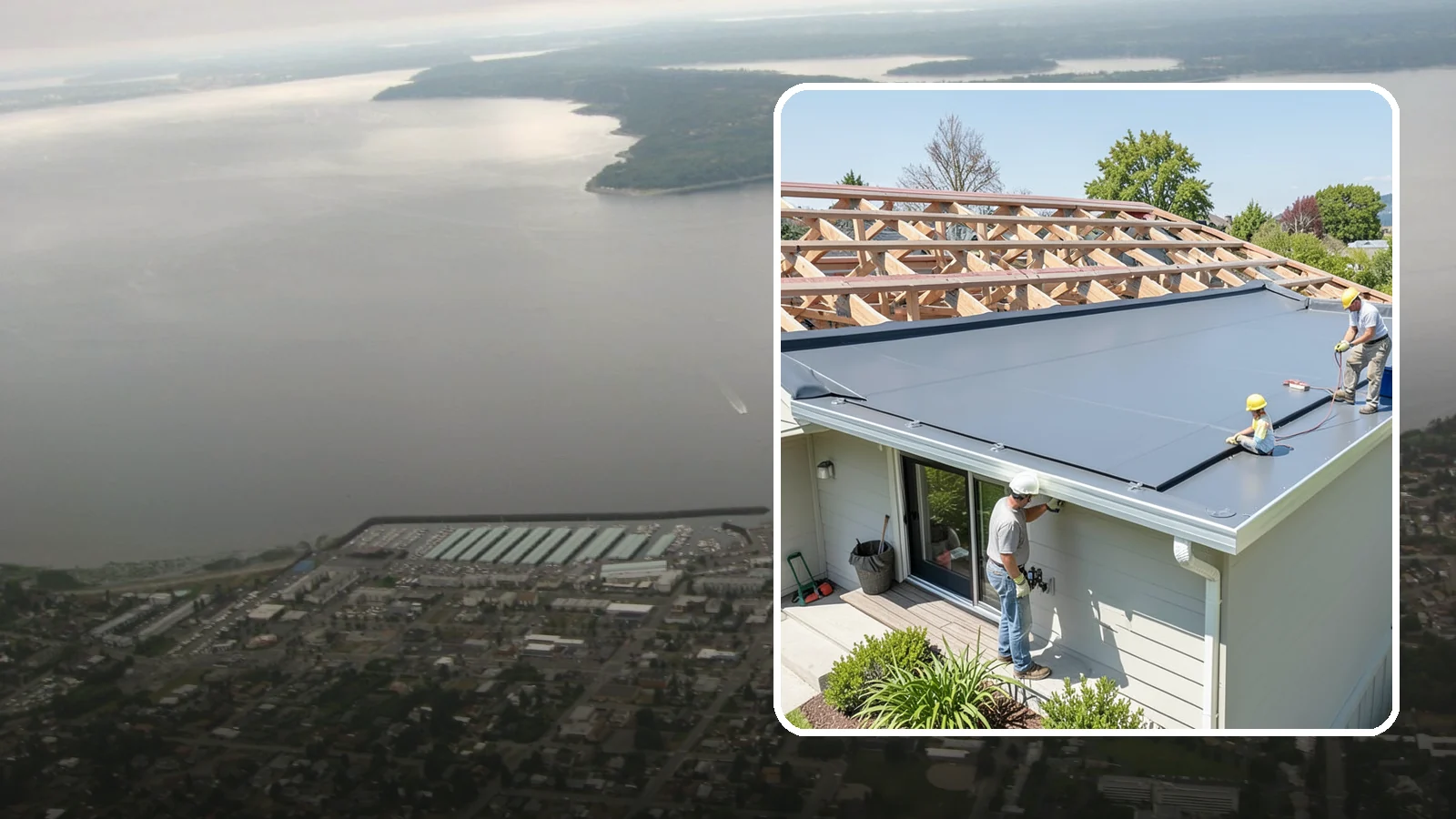 Membrane Roof Installation in Des Moines, King County, WA - A seamless single-ply membrane roof engineered for watertight performance on flat and low-slope surfaces.