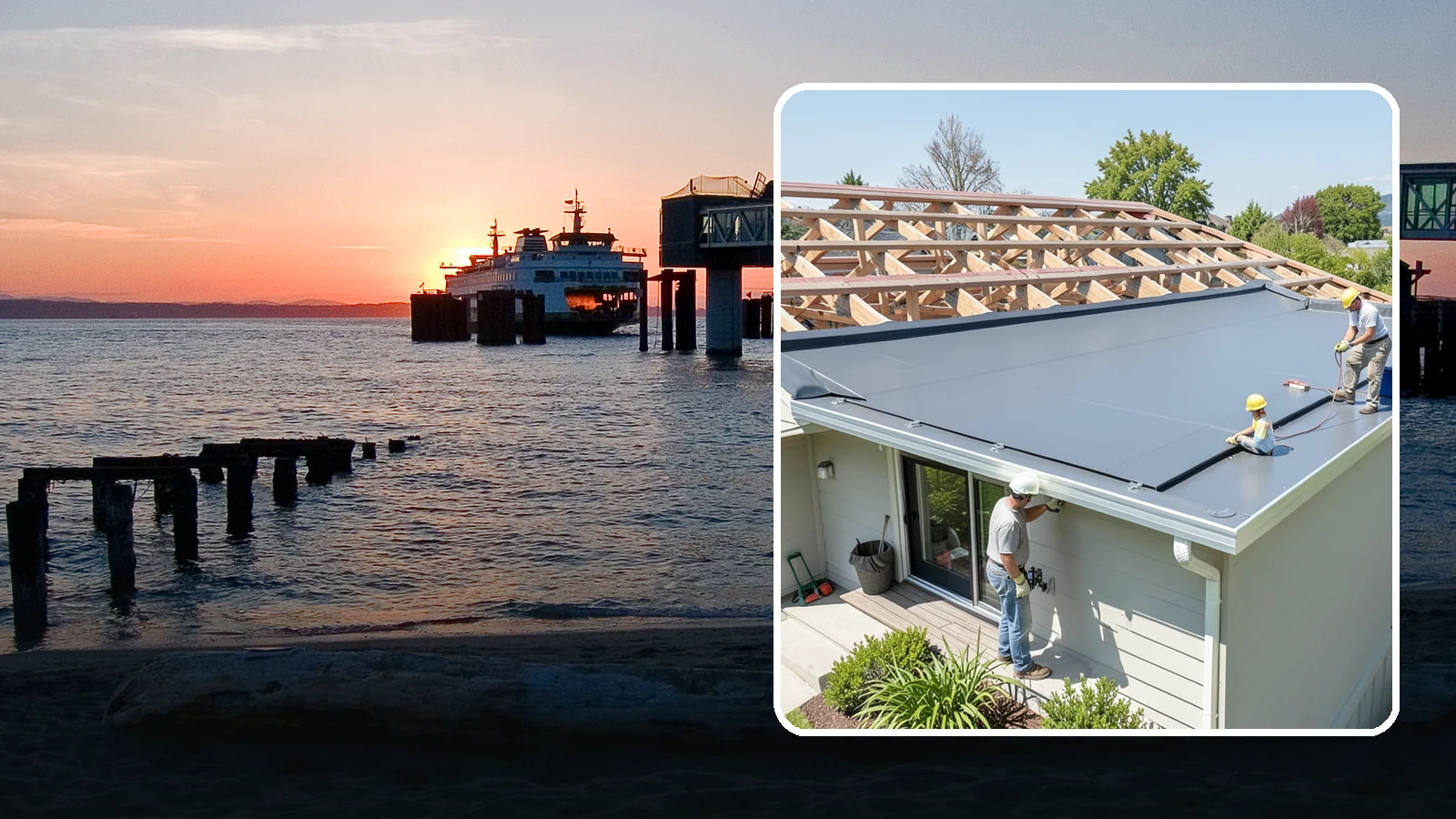 Membrane Roof Installation in Edmonds, Snohomish County, WA - A seamless single-ply membrane roof engineered for watertight performance on flat and low-slope surfaces.