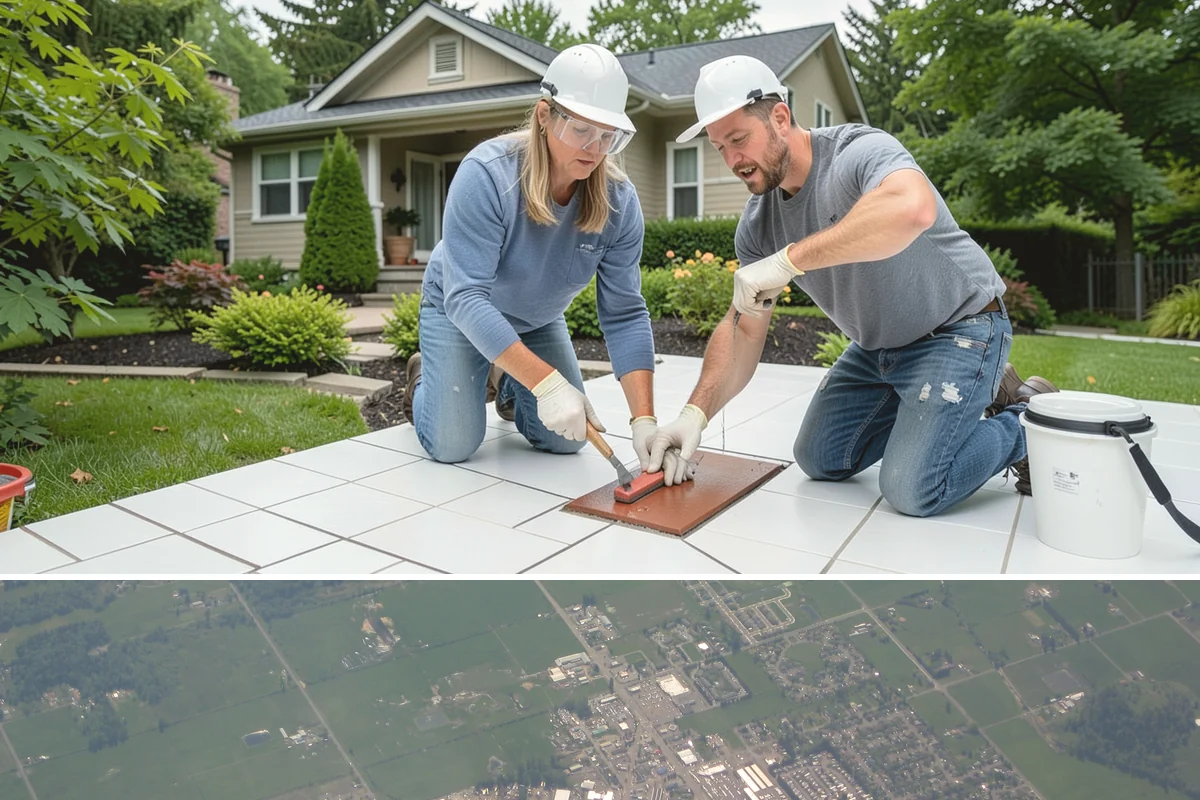 Membrane Roof Installation in Enumclaw, King County, WA - Mild, dry summer weather is best for membrane adhesion and clean welded seams.