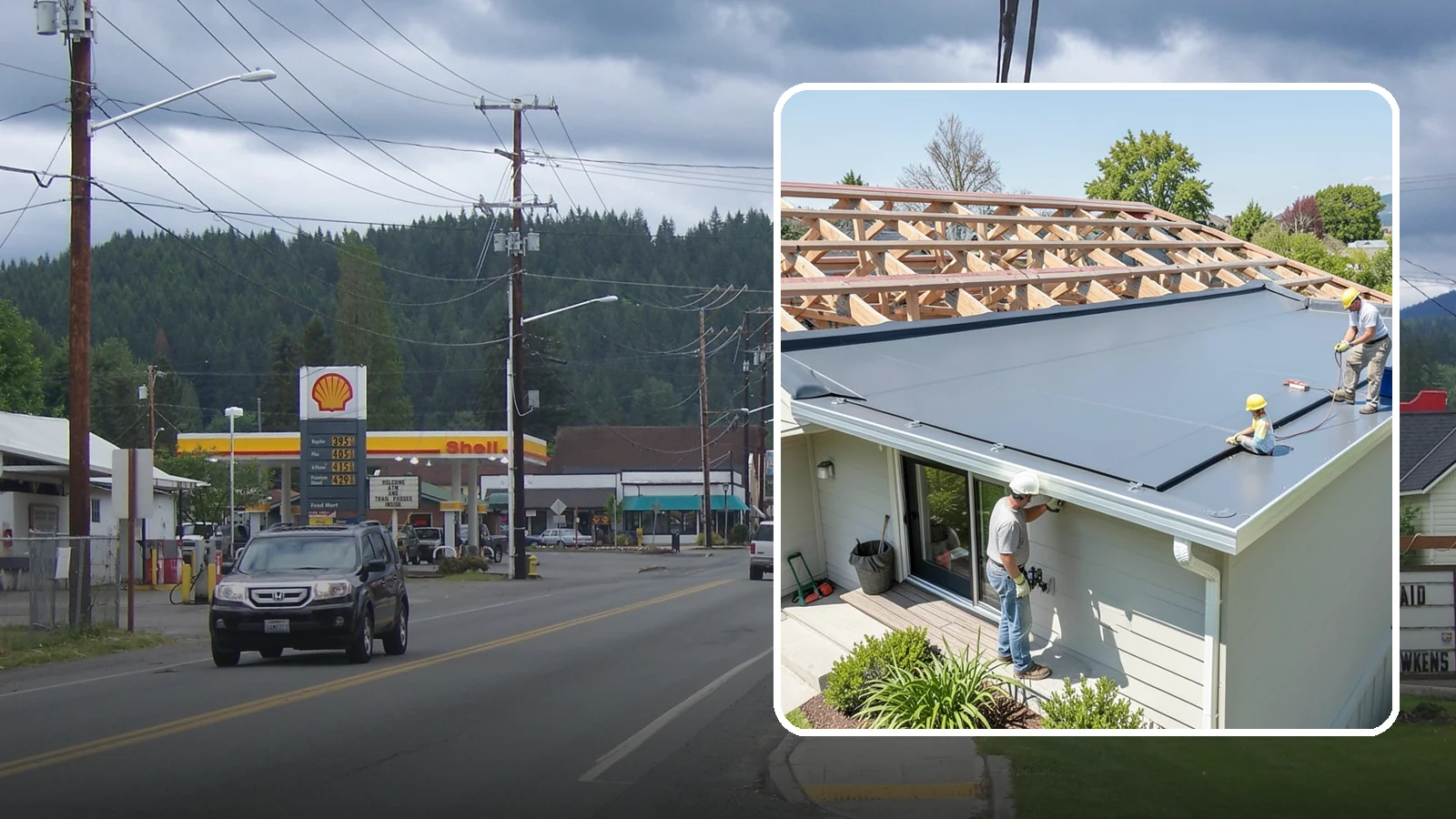Membrane Roof Installation in Granite Falls, Snohomish County, WA - A seamless single-ply membrane roof engineered for watertight performance on flat and low-slope surfaces.