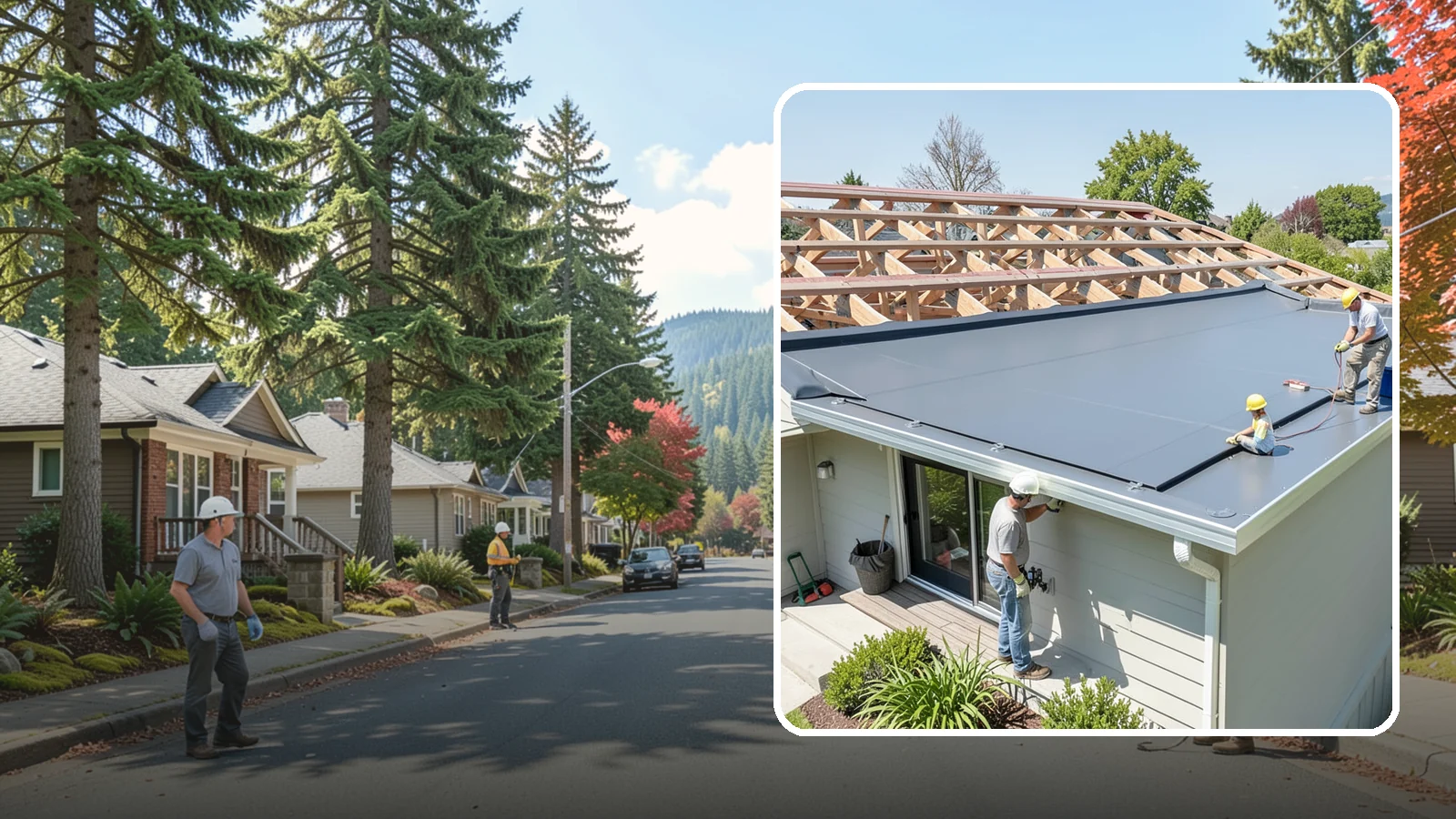 Membrane Roof Installation in Hunts Point, King County, WA - A seamless single-ply membrane roof engineered for watertight performance on flat and low-slope surfaces.