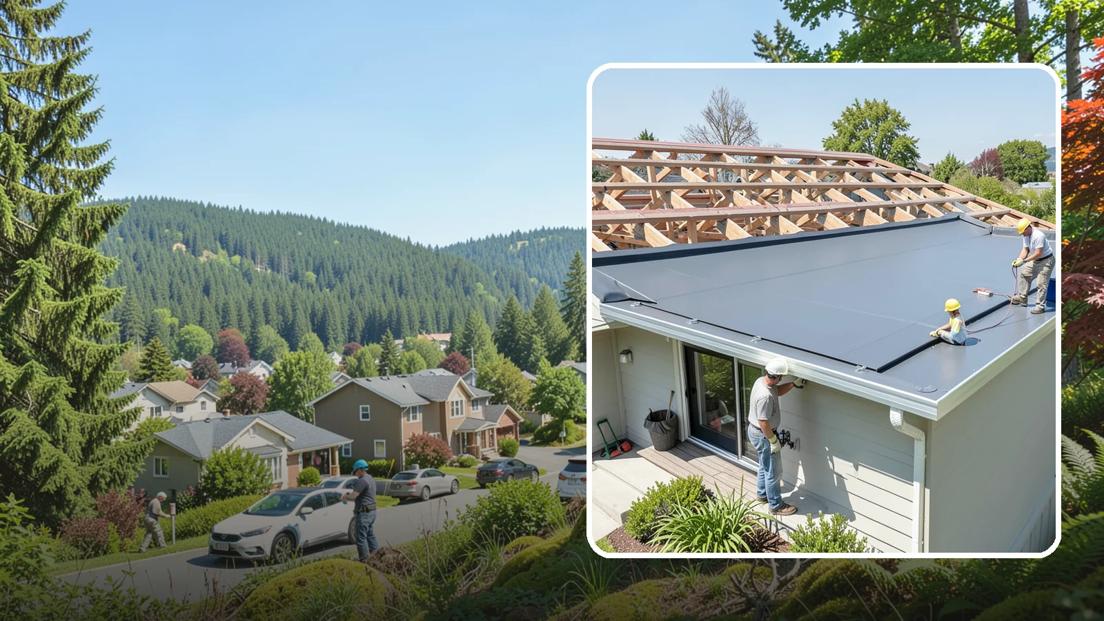 Membrane Roof Installation in Index, Snohomish County, WA - A seamless single-ply membrane roof engineered for watertight performance on flat and low-slope surfaces.