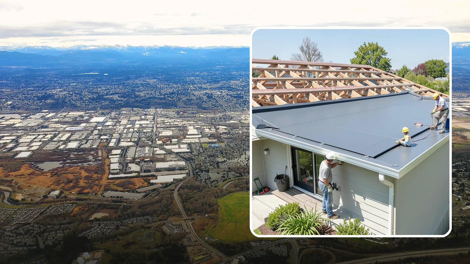 Membrane Roof Installation in Kent, King County, WA - A seamless single-ply membrane roof engineered for watertight performance on flat and low-slope surfaces.