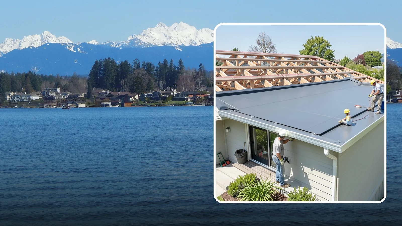 Membrane Roof Installation in Lake Stevens, Snohomish County, WA - A seamless single-ply membrane roof engineered for watertight performance on flat and low-slope surfaces.