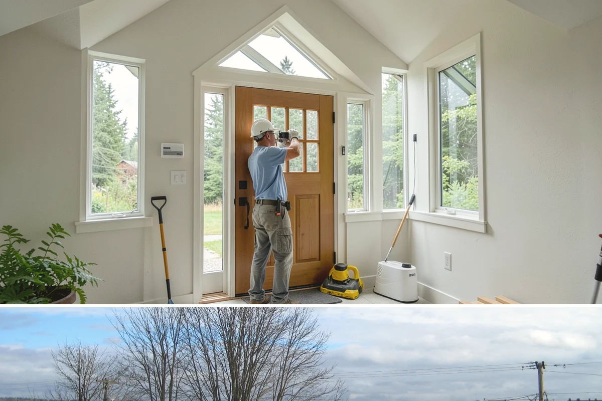 Membrane Roof Installation in Langley, Island County, WA - Mild, dry summer weather is best for membrane adhesion and clean welded seams.