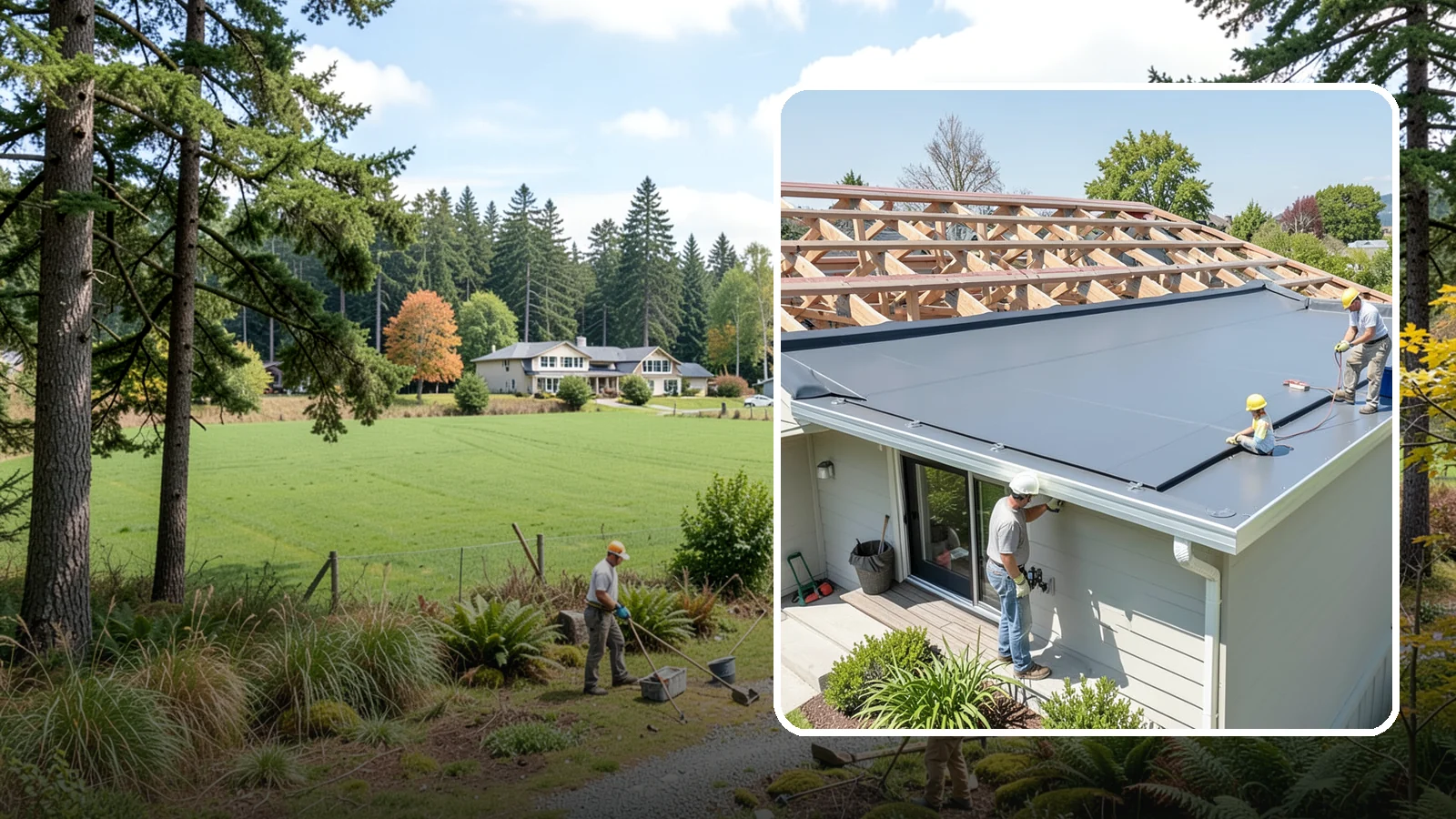 Membrane Roof Installation in Lyman, Skagit County, WA - A seamless single-ply membrane roof engineered for watertight performance on flat and low-slope surfaces.