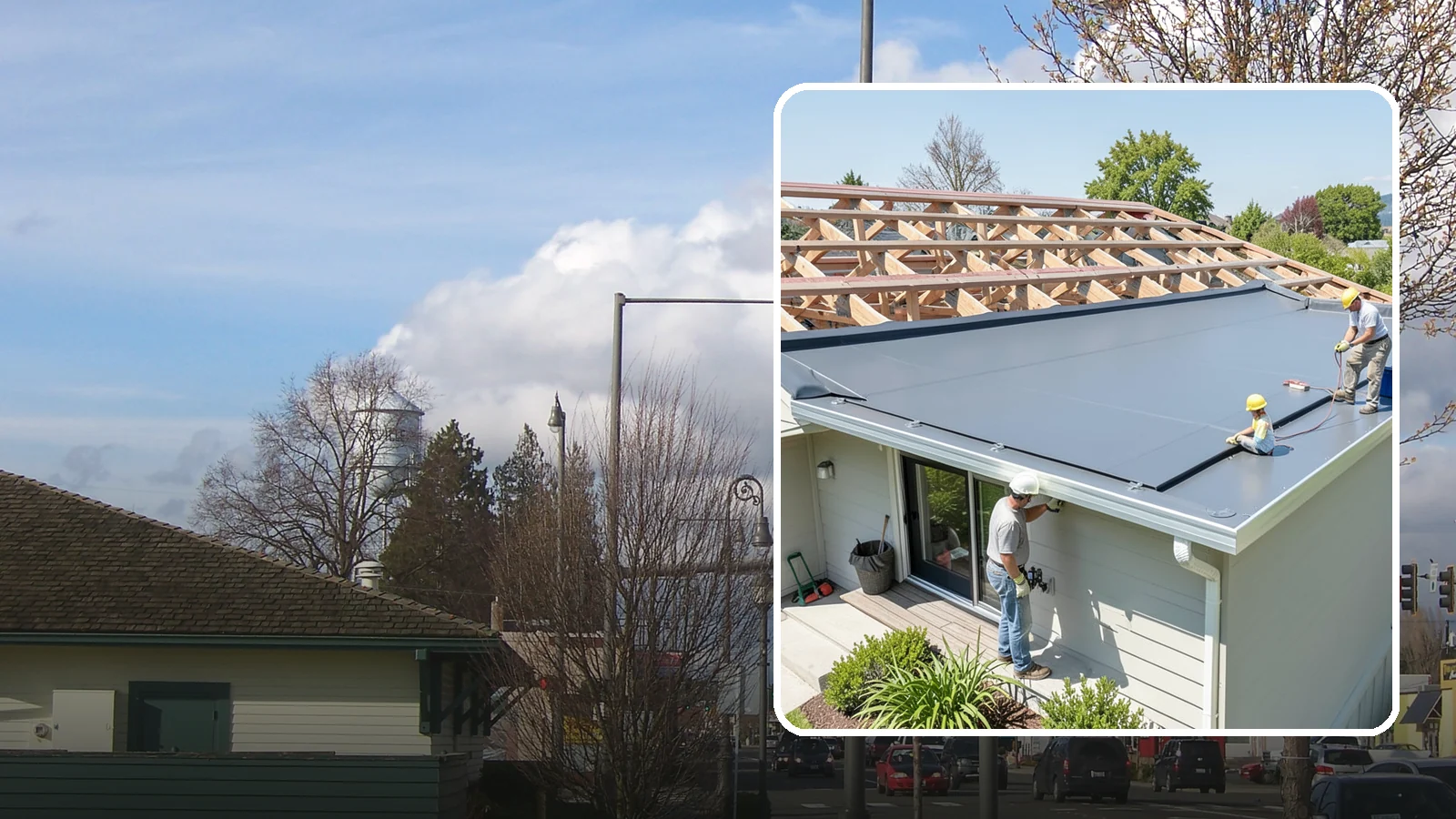Membrane Roof Installation in Marysville, Snohomish County, WA - A seamless single-ply membrane roof engineered for watertight performance on flat and low-slope surfaces.