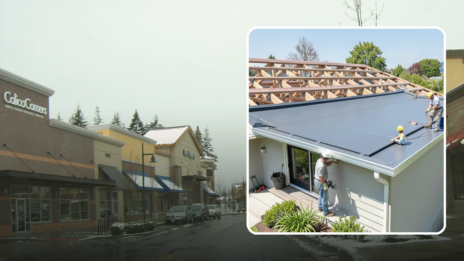 Membrane Roof Installation in Mill Creek, Snohomish County, WA - A seamless single-ply membrane roof engineered for watertight performance on flat and low-slope surfaces.
