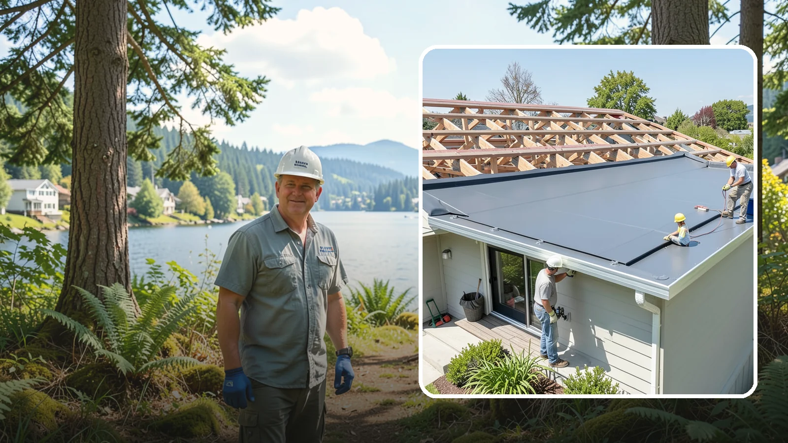 Membrane Roof Installation in Milton, King County, WA - A seamless single-ply membrane roof engineered for watertight performance on flat and low-slope surfaces.
