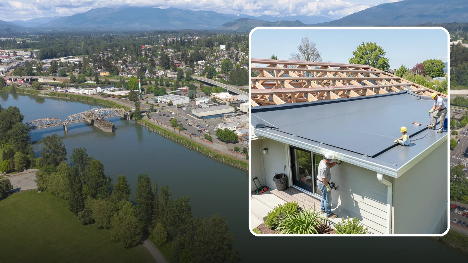 Membrane Roof Installation in Mount Vernon, Skagit County, WA - A seamless single-ply membrane roof engineered for watertight performance on flat and low-slope surfaces.