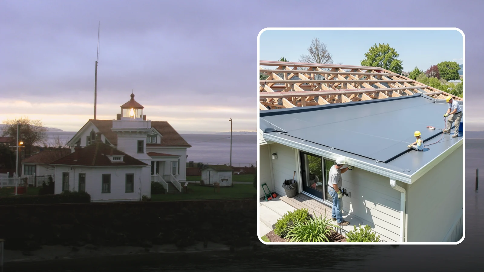 Membrane Roof Installation in Mukilteo, Snohomish County, WA - A seamless single-ply membrane roof engineered for watertight performance on flat and low-slope surfaces.