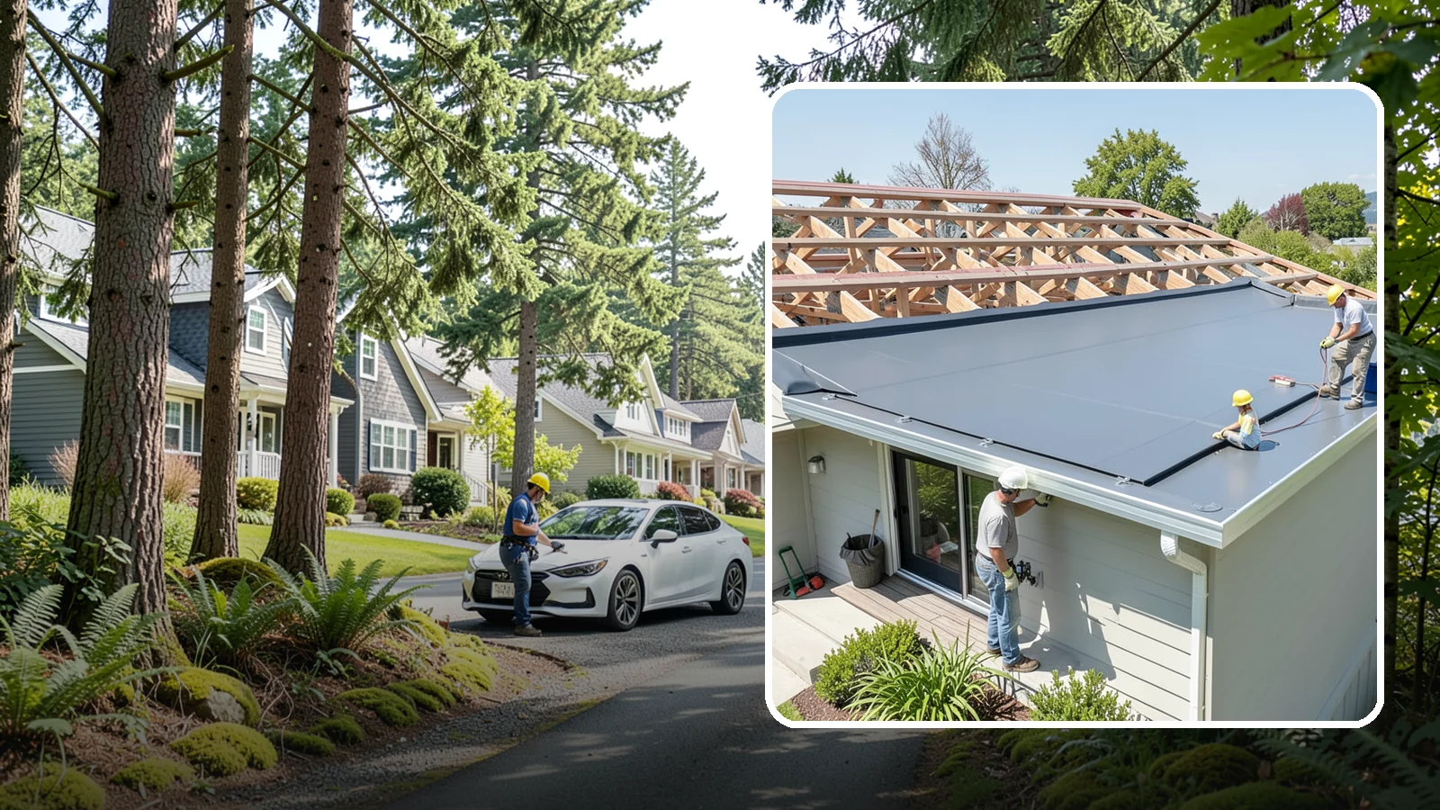 Membrane Roof Installation in Normandy Park, King County, WA - A seamless single-ply membrane roof engineered for watertight performance on flat and low-slope surfaces.