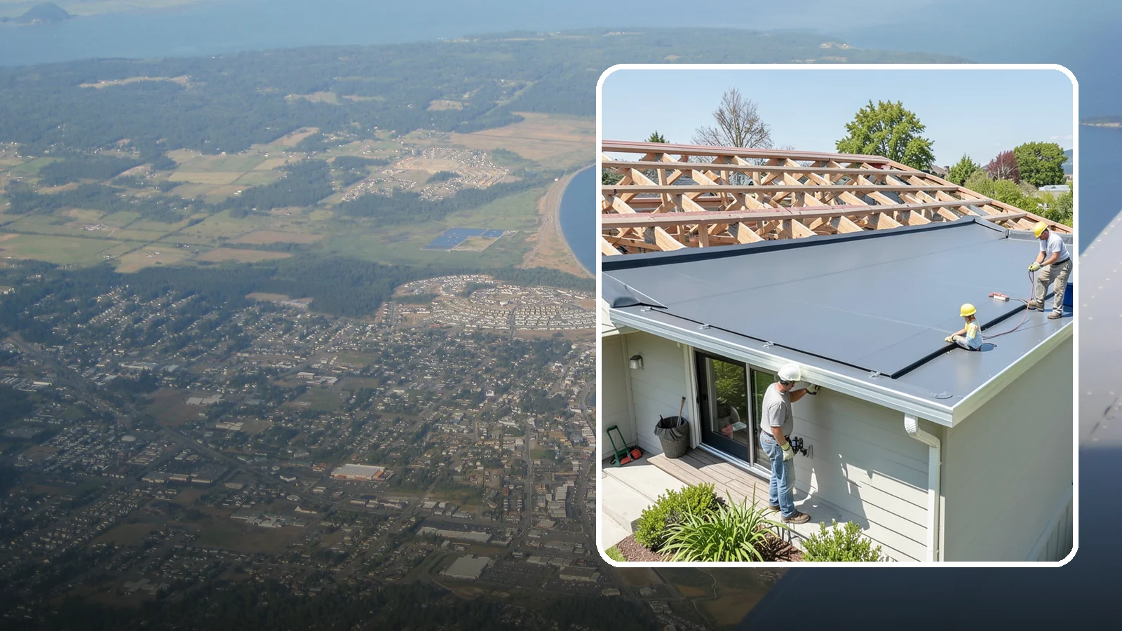 Membrane Roof Installation in Oak Harbor, Island County, WA - A seamless single-ply membrane roof engineered for watertight performance on flat and low-slope surfaces.