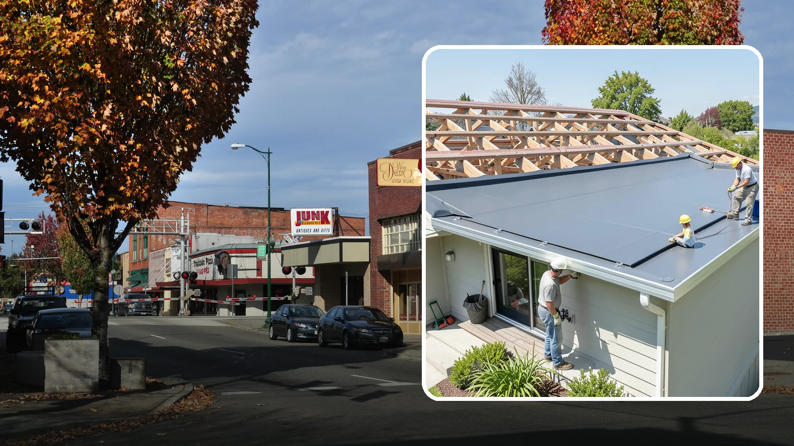 Membrane Roof Installation in Puyallup, Pierce County, WA - A seamless single-ply membrane roof engineered for watertight performance on flat and low-slope surfaces.