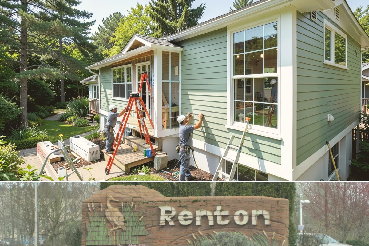 Membrane Roof Installation in Renton, King County, WA - Mild, dry summer weather is best for membrane adhesion and clean welded seams.