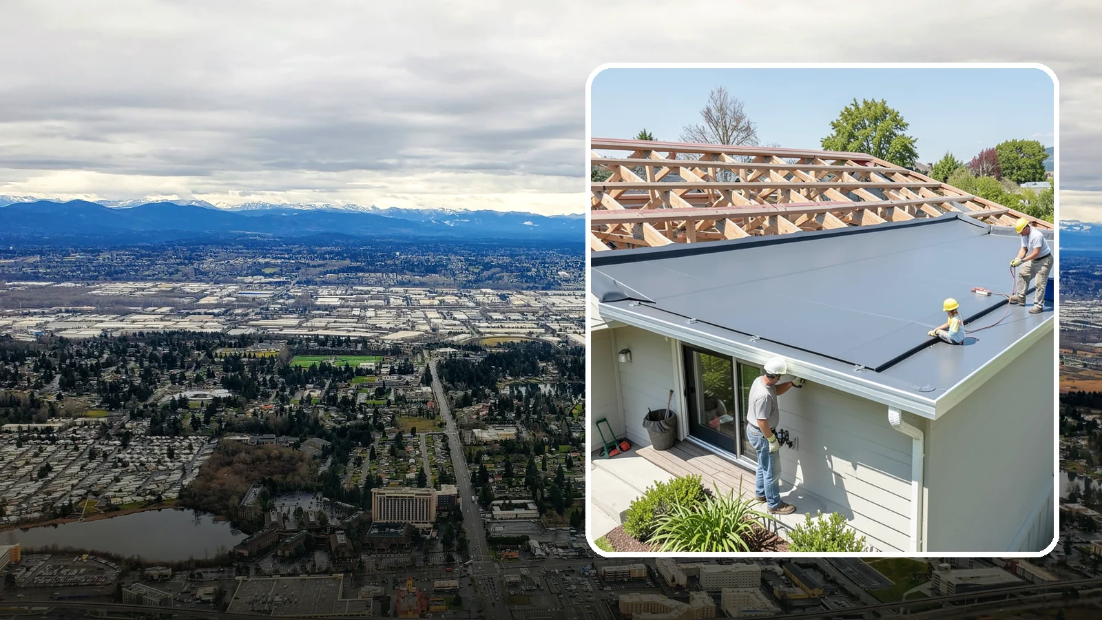 Membrane Roof Installation in SeaTac, King County, WA - A seamless single-ply membrane roof engineered for watertight performance on flat and low-slope surfaces.
