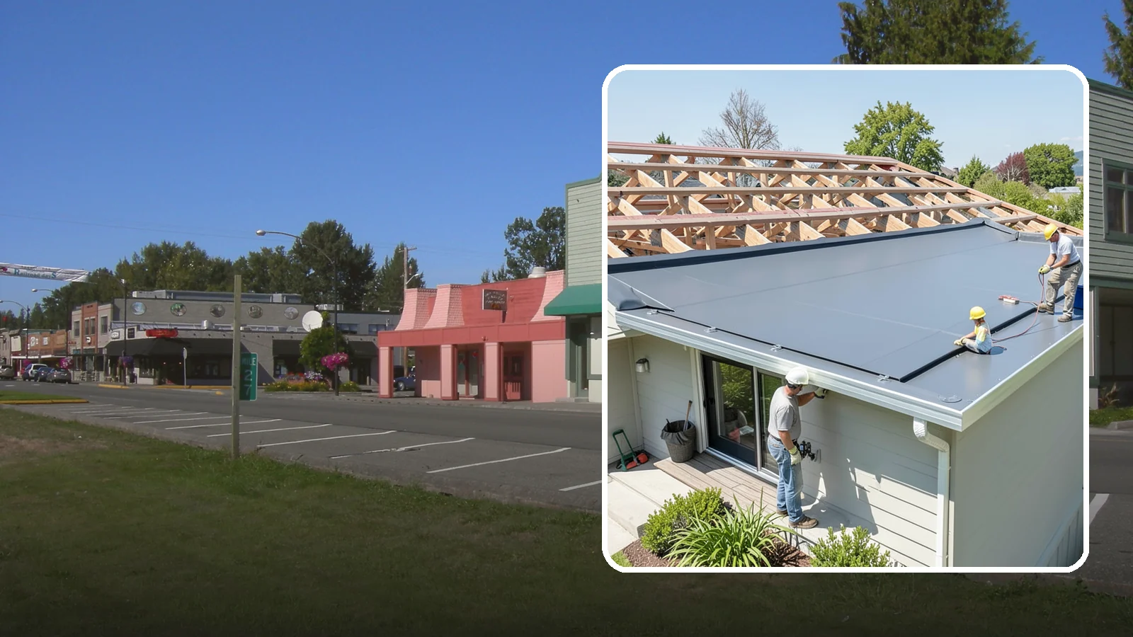 Membrane Roof Installation in Snoqualmie, King County, WA - A seamless single-ply membrane roof engineered for watertight performance on flat and low-slope surfaces.