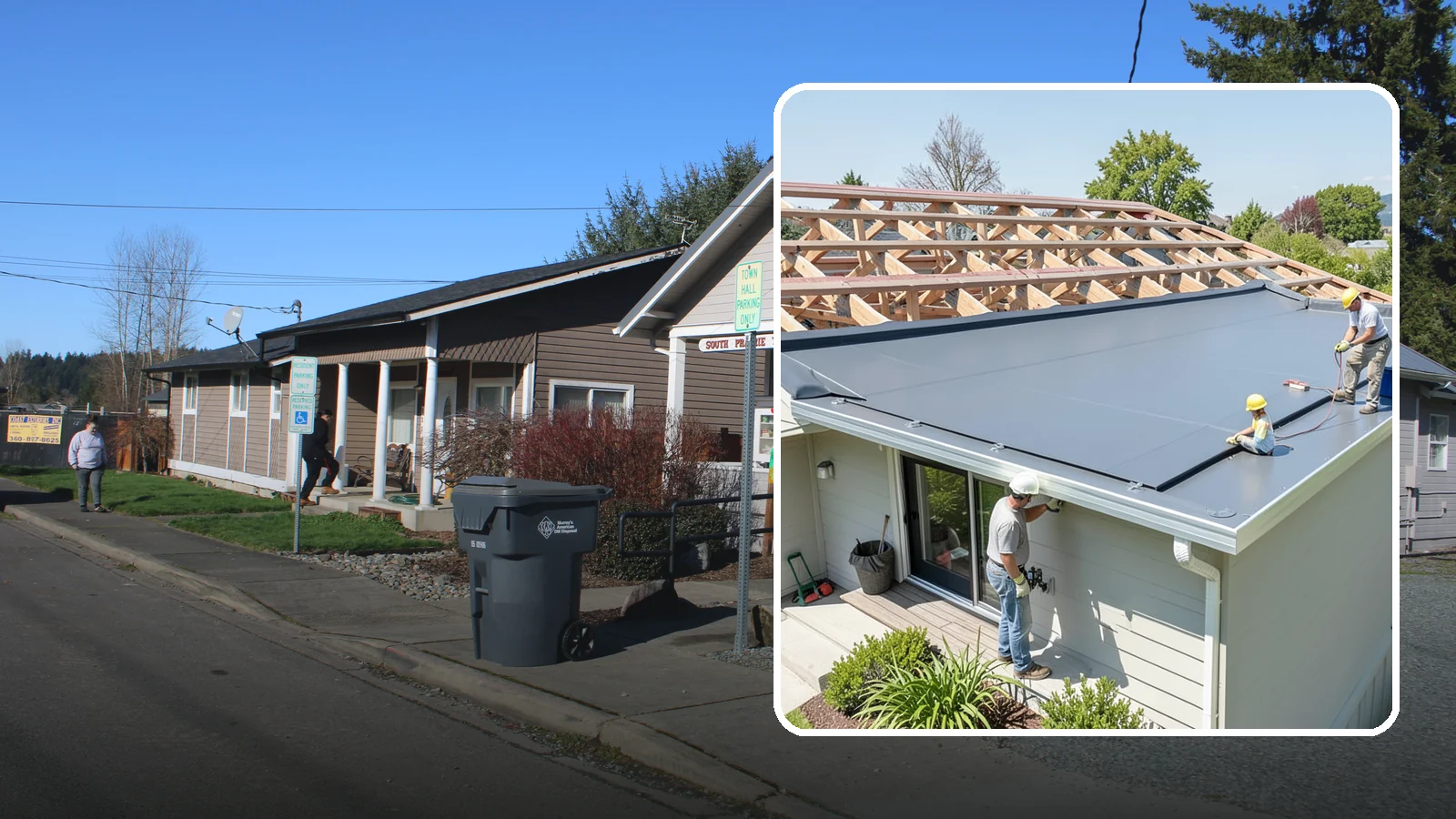 Membrane Roof Installation in South Prairie, Pierce County, WA - A seamless single-ply membrane roof engineered for watertight performance on flat and low-slope surfaces.