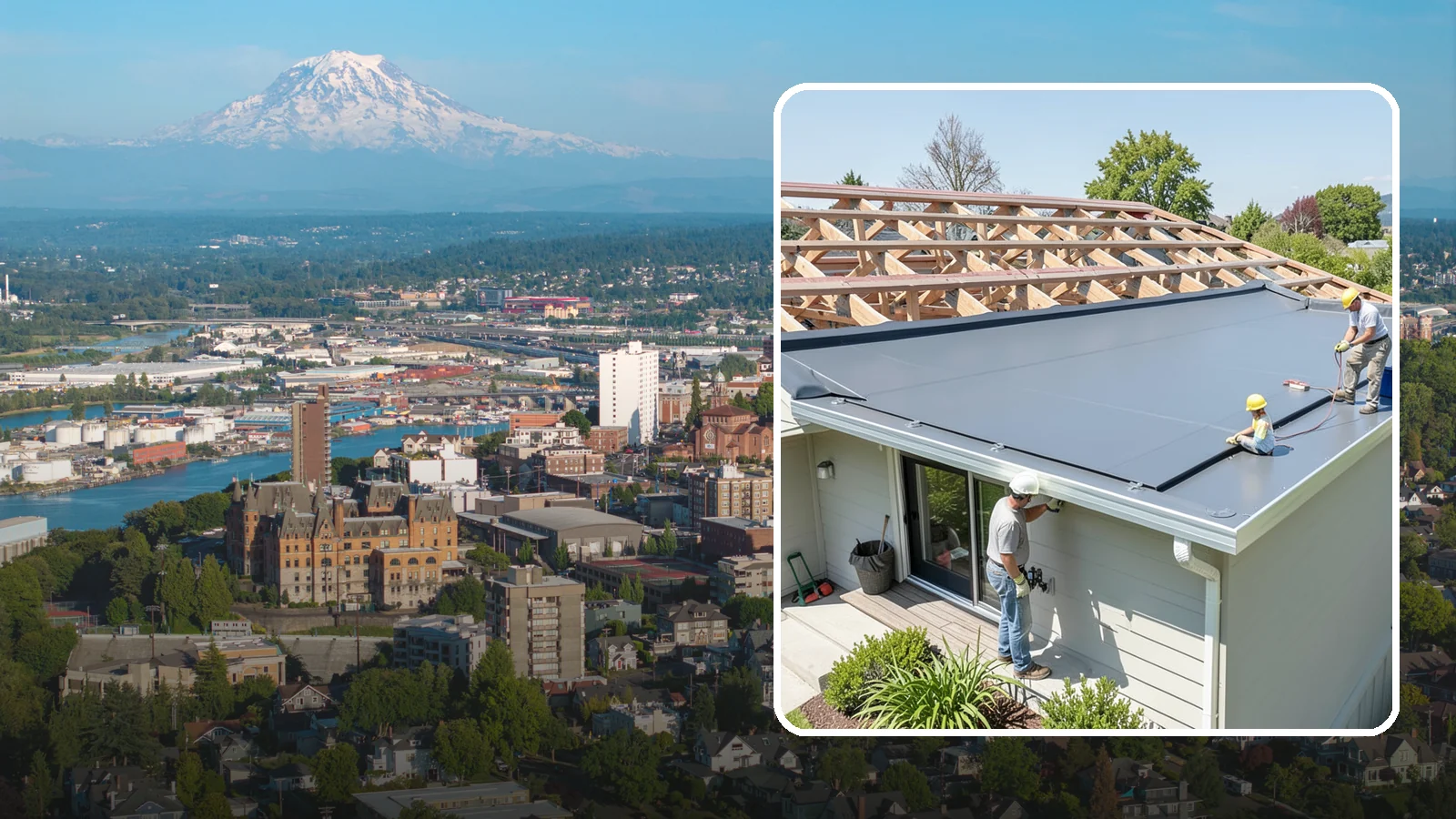 Membrane Roof Installation in Tacoma, Pierce County, WA - A seamless single-ply membrane roof engineered for watertight performance on flat and low-slope surfaces.