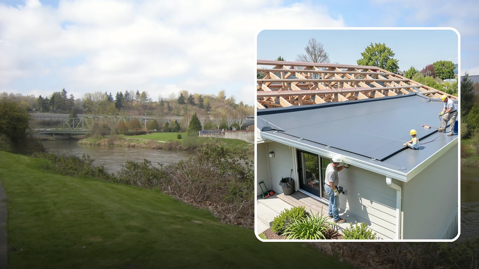 Membrane Roof Installation in Tukwila, King County, WA - A seamless single-ply membrane roof engineered for watertight performance on flat and low-slope surfaces.