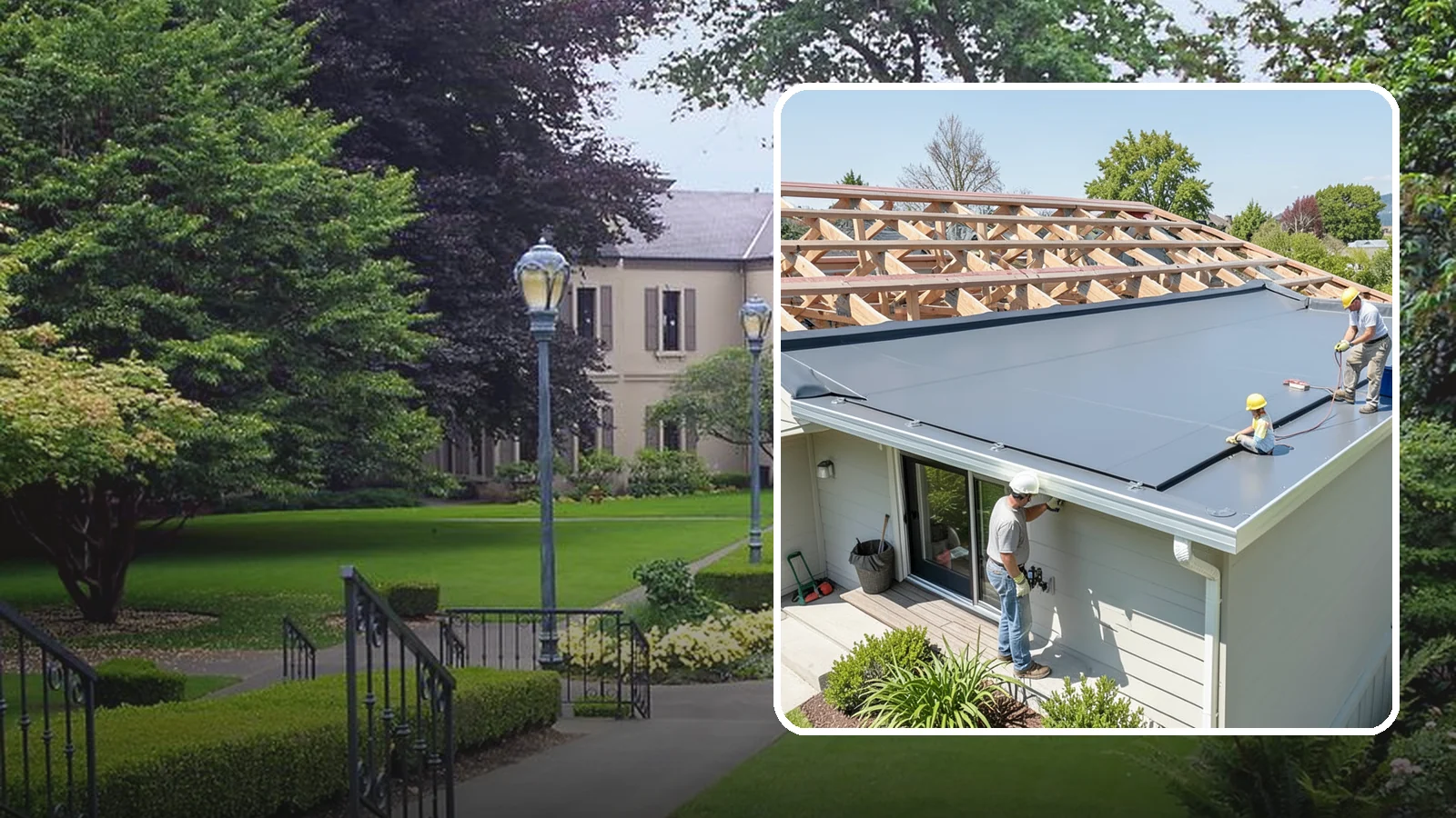 Membrane Roof Installation in Woodinville, King County, WA - A seamless single-ply membrane roof engineered for watertight performance on flat and low-slope surfaces.