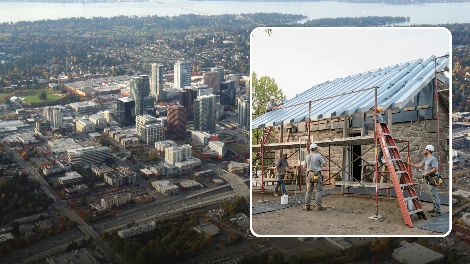 Metal Roof Installation in Bellevue, King County, WA - A long-lasting metal roof that sheds Northwest rain and resists moss for decades of low-maintenance protection.
