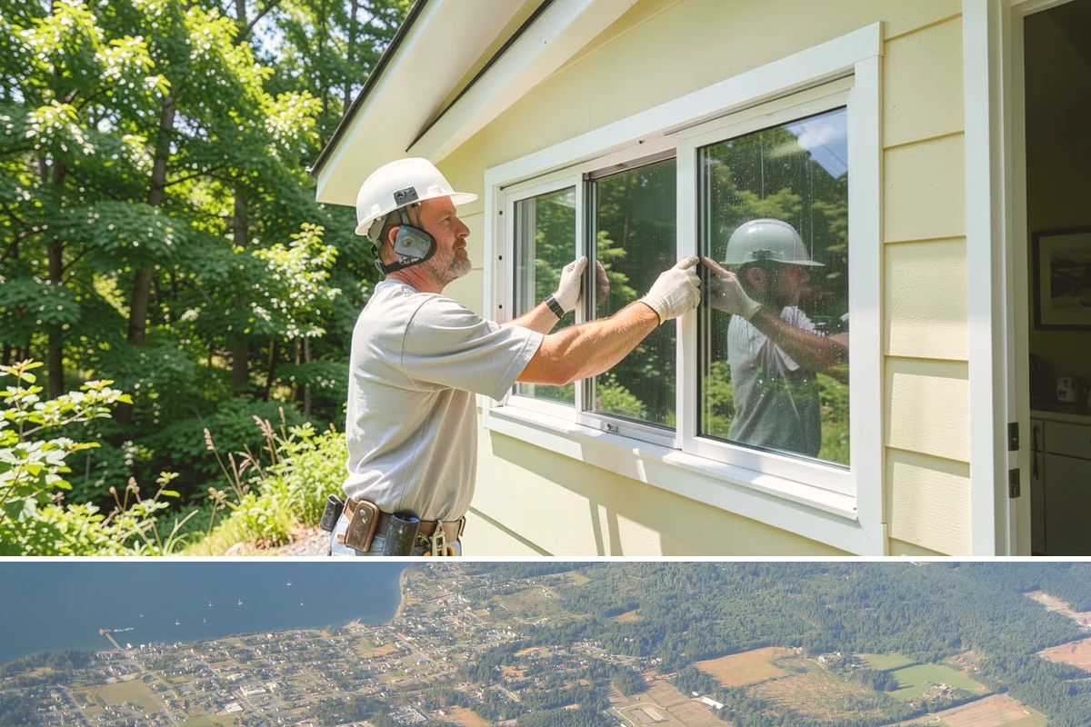 Metal Roof Installation in Coupeville, Island County, WA - Dry summer weather makes panel handling and sealing safer and more precise.