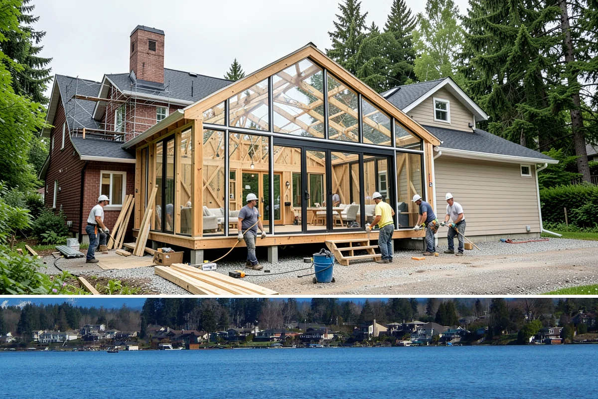 Metal Roof Installation in Lake Stevens, Snohomish County, WA - Dry summer weather makes panel handling and sealing safer and more precise.