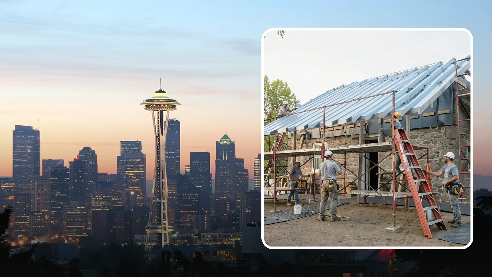 Metal Roof Installation in Seattle, King County, WA - A long-lasting metal roof that sheds Northwest rain and resists moss for decades of low-maintenance protection.