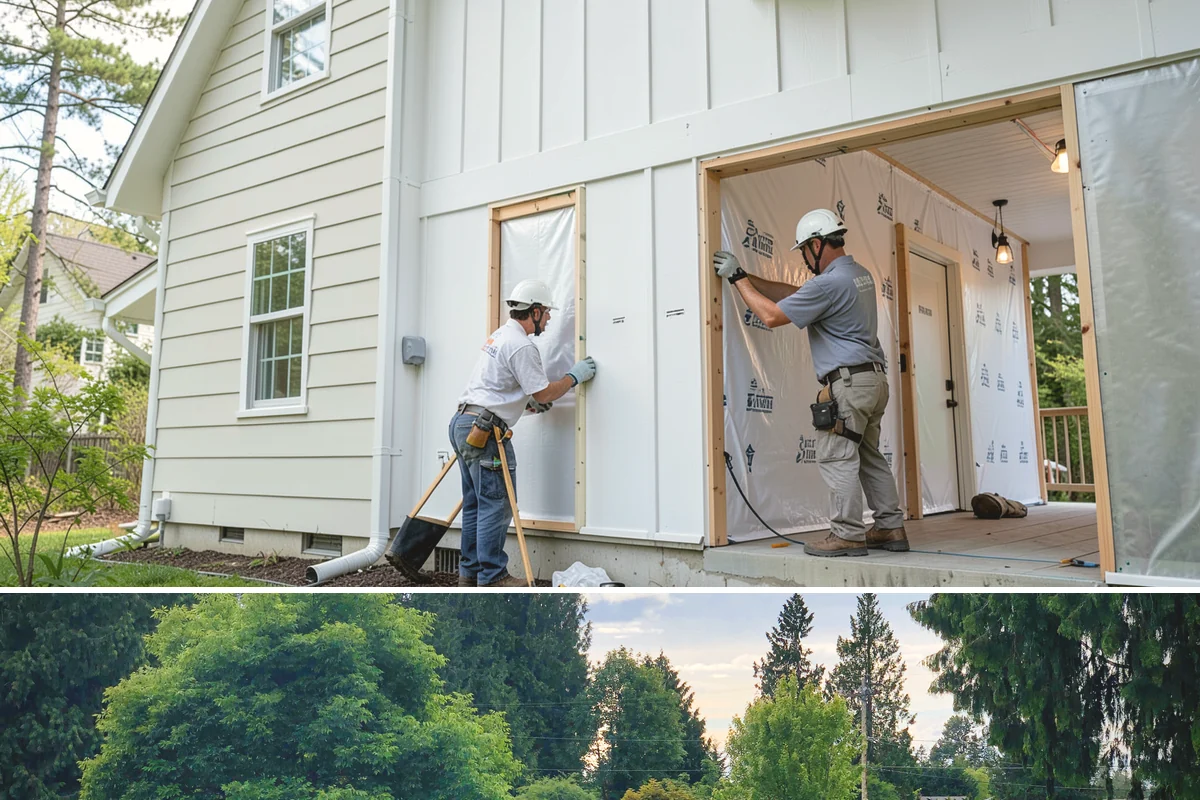 Millwork Installation in Bonney Lake, Pierce County, WA - Millwork is built and installed indoors on schedule any time of year, a productive use of the wet Western Washington months.