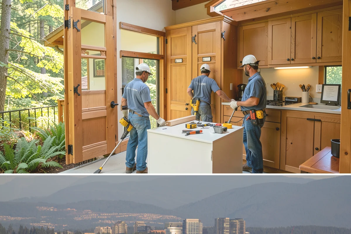 Millwork Installation in Medina, King County, WA - Millwork is built and installed indoors on schedule any time of year, a productive use of the wet Western Washington months.