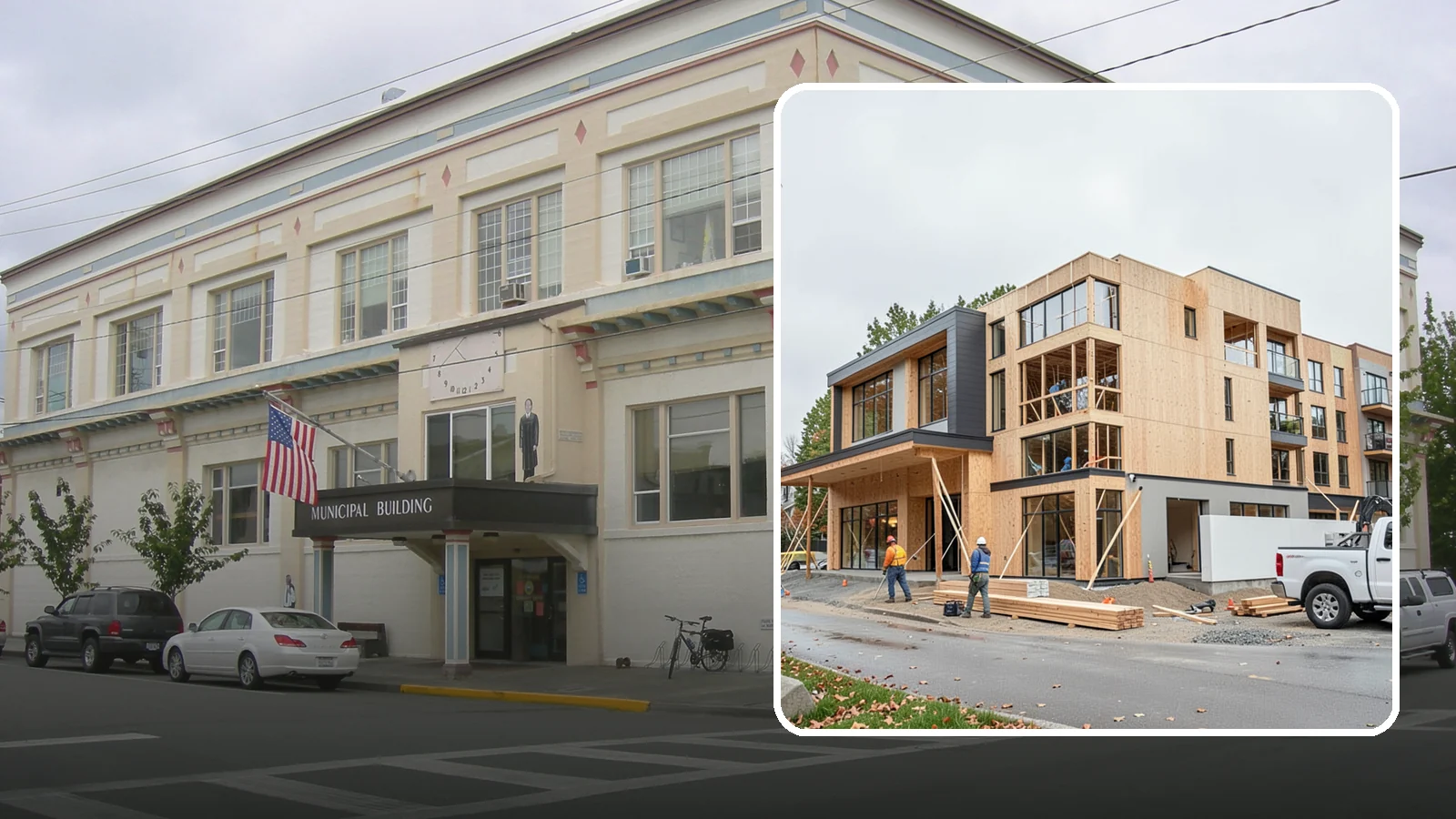 Mixed-Use Construction in Anacortes, Skagit County, WA - Ground-up buildings that combine ground-floor commercial with residential units above.