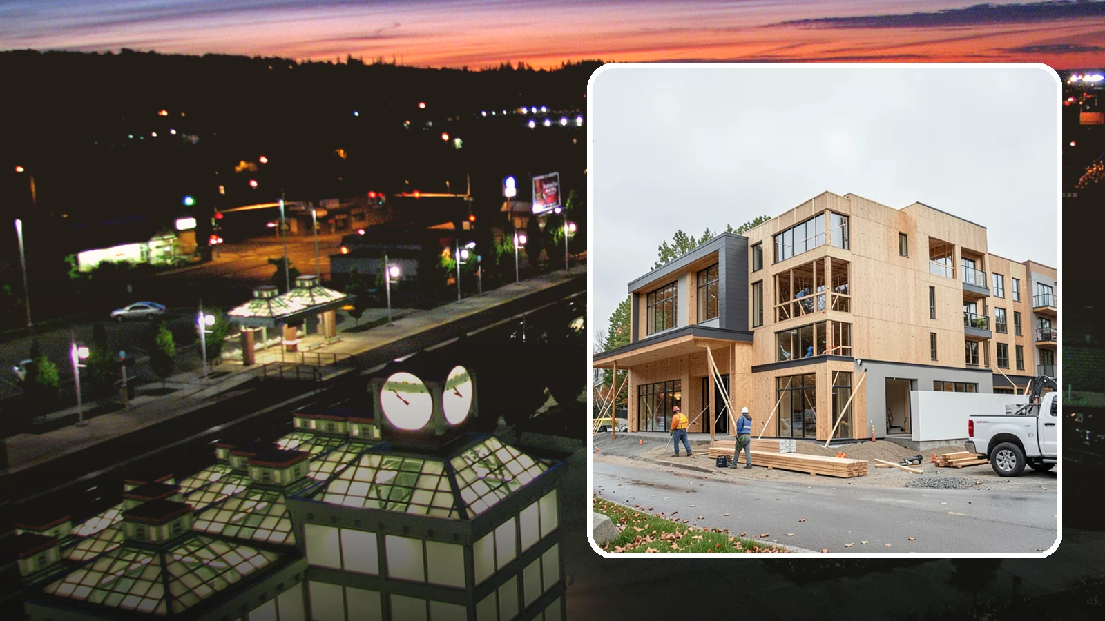 Mixed-Use Construction in Auburn, King County, WA - Ground-up buildings that combine ground-floor commercial with residential units above.