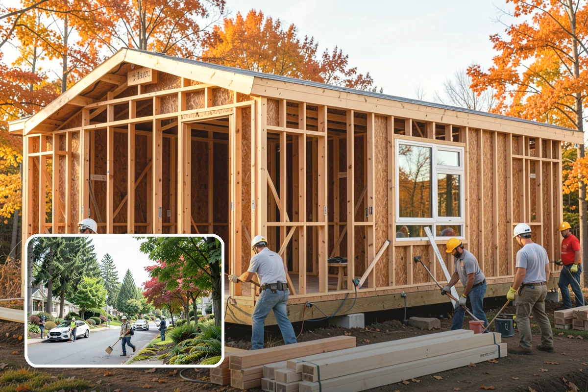Mixed-Use Construction in Beaux Arts Village, King County, WA - Efficient use of urban infill parcels