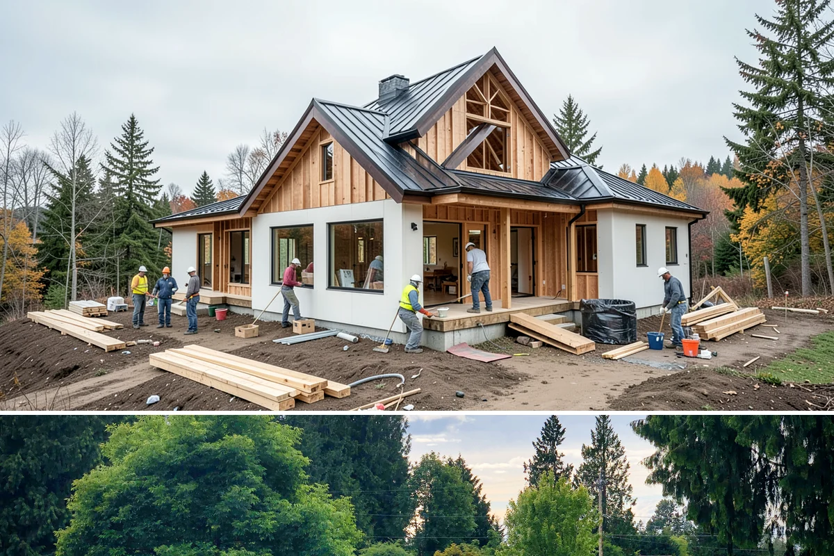 Mixed-Use Construction in Bonney Lake, Pierce County, WA - We stage foundation and framing through summer so the structure is dried-in before the wet season sets in.