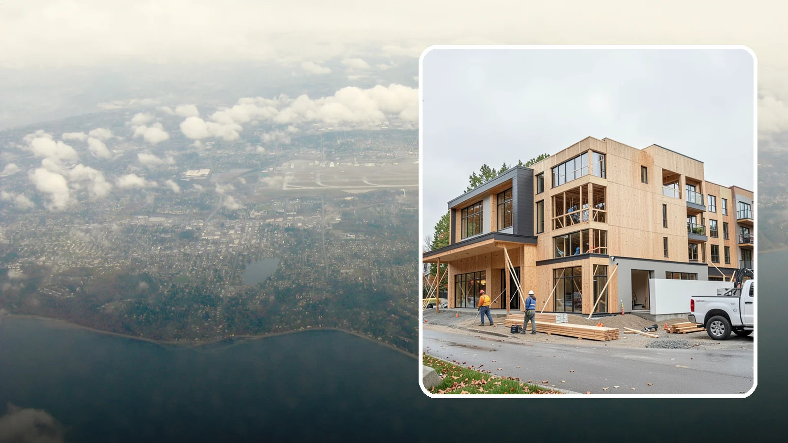 Mixed-Use Construction in Burien, King County, WA - Ground-up buildings that combine ground-floor commercial with residential units above.