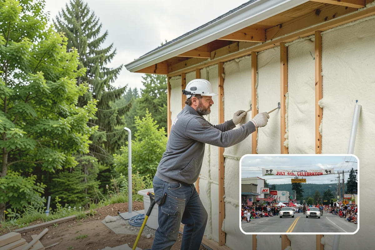 Mixed-Use Construction in Carnation, King County, WA - Efficient use of urban infill parcels