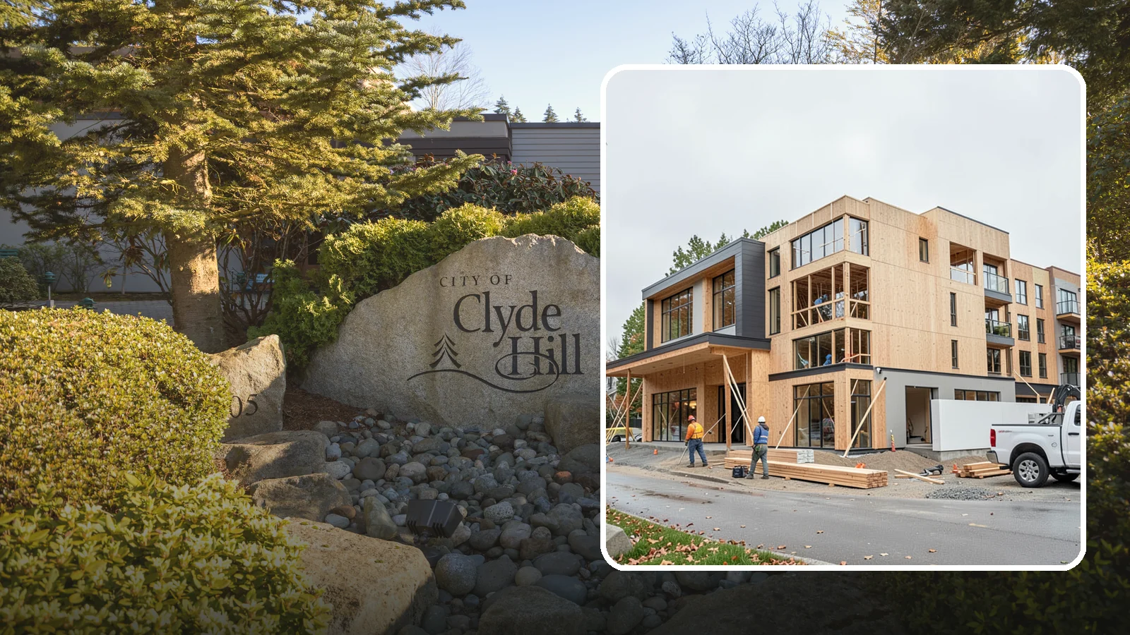 Mixed-Use Construction in Clyde Hill, King County, WA - Ground-up buildings that combine ground-floor commercial with residential units above.