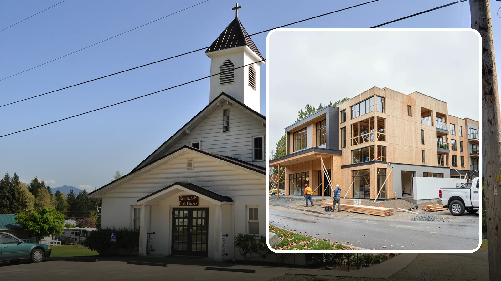 Mixed-Use Construction in Concrete, Skagit County, WA - Ground-up buildings that combine ground-floor commercial with residential units above.