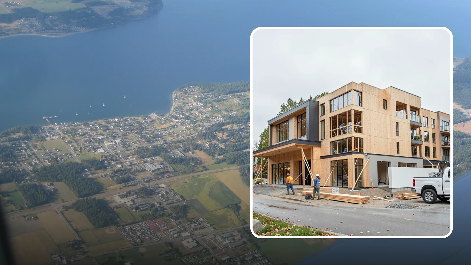 Mixed-Use Construction in Coupeville, Island County, WA - Ground-up buildings that combine ground-floor commercial with residential units above.