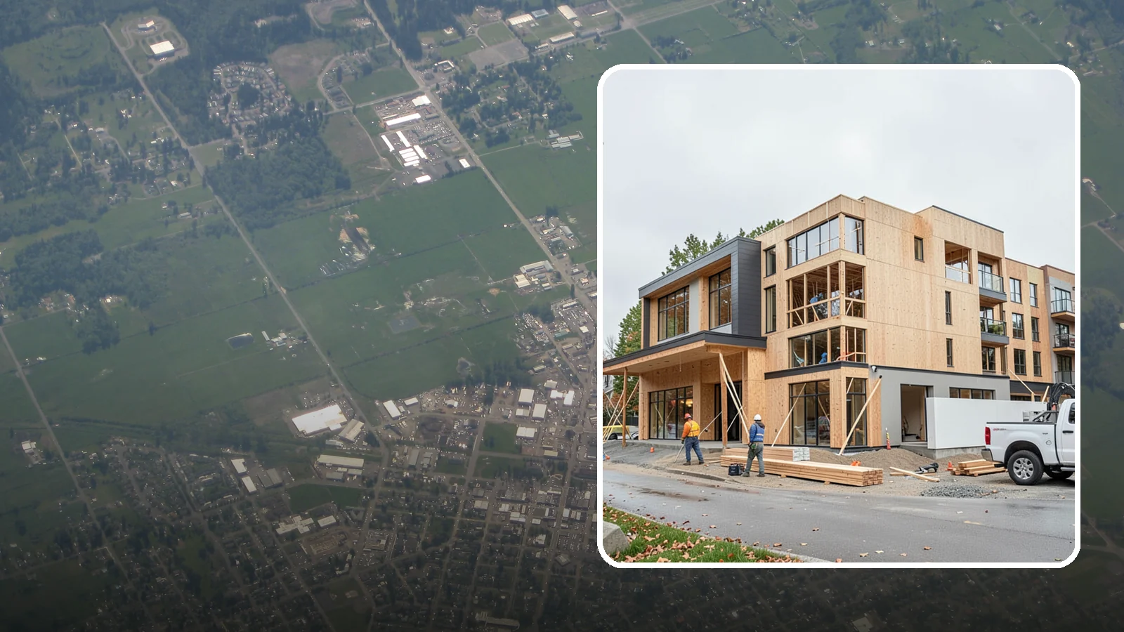 Mixed-Use Construction in Enumclaw, King County, WA - Ground-up buildings that combine ground-floor commercial with residential units above.