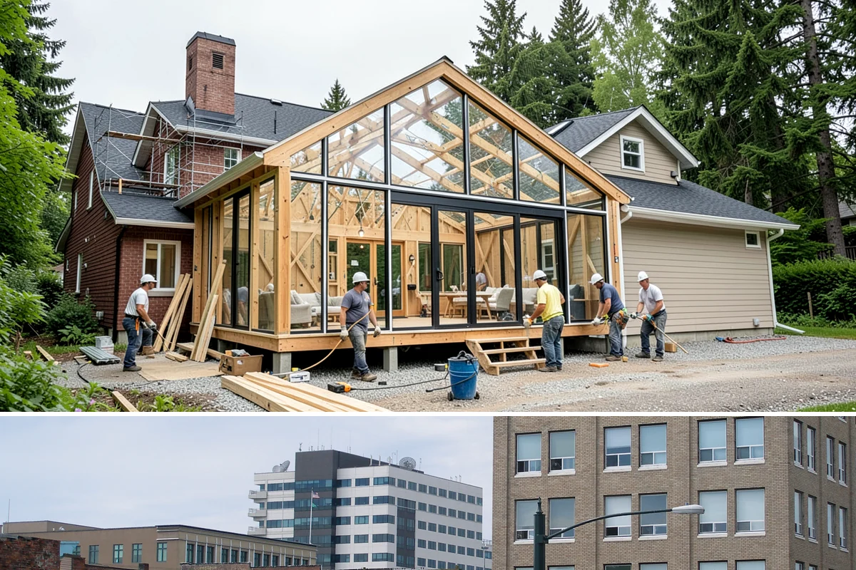 Mixed-Use Construction in Everett, Snohomish County, WA - We stage foundation and framing through summer so the structure is dried-in before the wet season sets in.